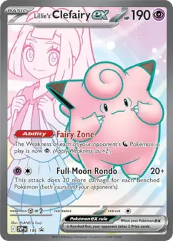 Lillie's Clefairy ex 195 Sv: Scarlet & Violet Promo Cards Holo for sale online - Image 3