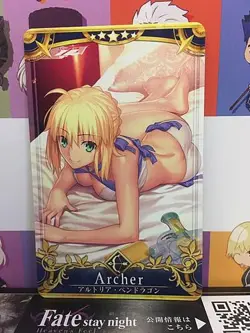 Artoria Pendragon Stage 5 Archer Star 5 FGO Fate Grand Order Arcade Mint Card - Image 1