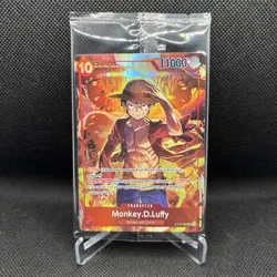 Sealed Promo One Piece CARD Treasure Booster Monkey.D.Luffy ST10-006 SR New - Image 1