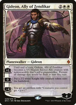 Gideon, Ally of Zendikar Battle for Zendikar NM Mythic Rare CARD ABUGames - Image 1
