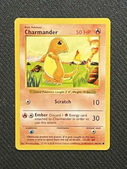 Pokemon TCG Charmander Base Set, Card 46/102, Regular Shadowless Common - Image 1