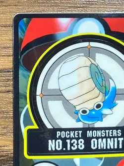 Pokemon Sealdass Sticker Card Omanyte No.138 Bandai Pocket Monsters 1997 Japan - Image 3