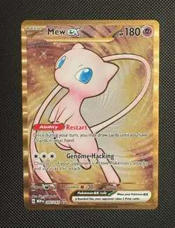 Pokemon Mew EX TCG 205/165 Metal Gold Scarlet & Violet 151 UPC Promo Card - Image 1