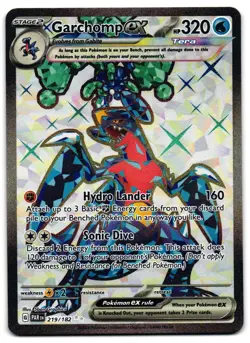 Garchomp EX 219/182 - Paradox Rift Pokemon TCG Holo Ultra Rare 2023 - M/LP Card - Image 1