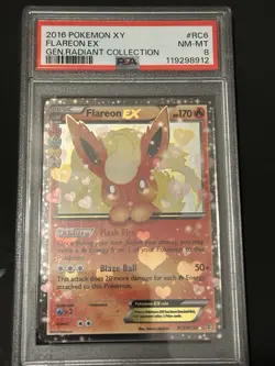 Pokemon TCG Flareon EX Holo Rare Card Generations Radiant Collectible RC6/RC32 - Image 1