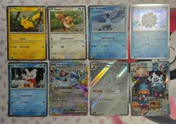 Pokemon 2025 Holiday Calendar Promos SET OF 8 Stamped Cards With SWIRLS - Image 1
