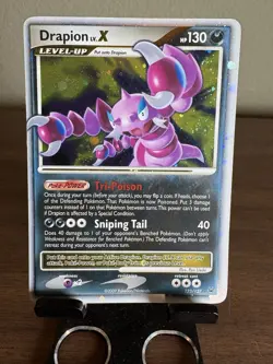 Pokemon TCG Drapion LV.X Ultra Rare Card 123/127 Platinum Base, Light Play - Image 1