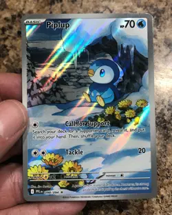 Pokemon Full Art Card LOT of 3 Meowth Fantastical Flames Articumo Piplup - Image 3