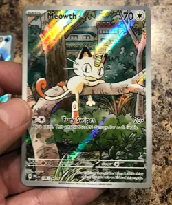 Pokemon Full Art Card LOT of 3 Meowth Fantastical Flames Articumo Piplup - Image 4