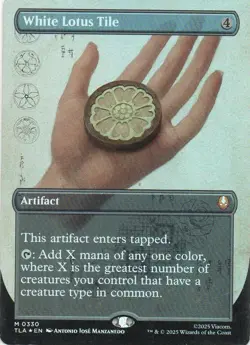 MTG: Avatar: The Last Airbender: Foil Borderless White Lotus Tile: LP Condition - Image 1