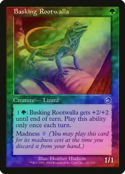 Basking Rootwalla FOIL Torment LP/NM Green Common MAGIC GATHERING - Image 1