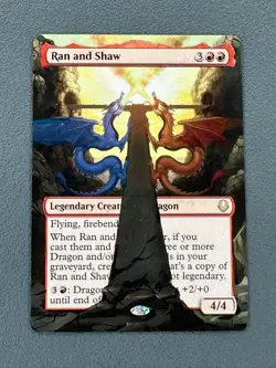 Ran and Shaw MTG Avatar: The Last Airbender Hand Painted Borderless Altered Art - Image 1