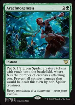 1 x Arachnogenesis - Commander 2015 - Heavy Play - MTG - Image 1