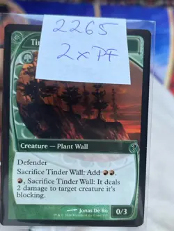 2x Tinder Wall (Future Sight) • Mystery Booster 2 • Pack Fresh • Mtg (2265) - Image 2