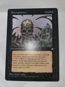 MTG Necropotence Ice Age Regular Rare LP - Image 1