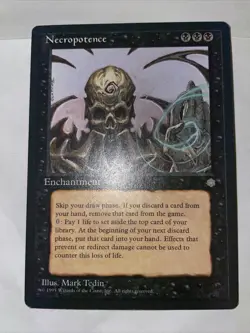 MTG Necropotence Ice Age Regular Rare LP - Image 2