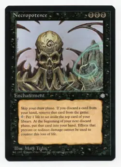 Necropotence, Ice Age Regular, Black Enchantment, NM, Mark Tedin - Image 1