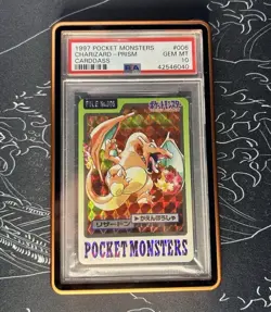 1997 Pocket Monsters Carddass Charizard Prism #006 PSA 10 GEM MINT 🔥 Pop 98 - Image 1