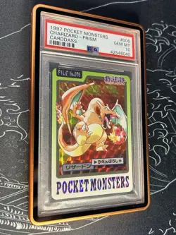 1997 Pocket Monsters Carddass Charizard Prism #006 PSA 10 GEM MINT 🔥 Pop 98 - Image 2