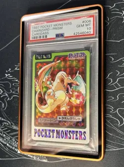1997 Pocket Monsters Carddass Charizard Prism #006 PSA 10 GEM MINT 🔥 Pop 98 - Image 3