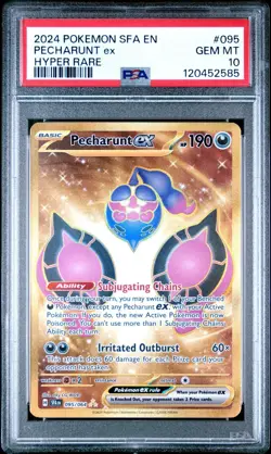 2024 Pokemon Sfa En-Shrouded Fable Hyper Rare Pecharunt Ex #095 PSA 10 - Image 1