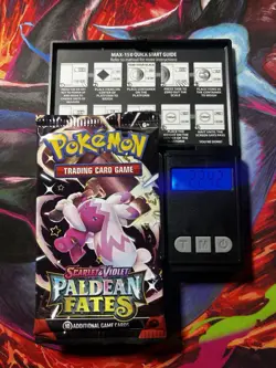 HEAVYU 22.42Grams! Pokemon Paldean Fates Factory Sealed Booster Pack!! - Image 1