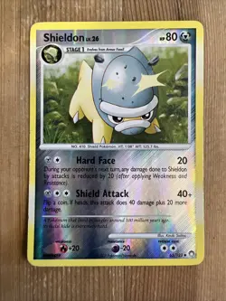 Shieldon - 63/123 - Uncommon - Reverse Holo LP, English Pokemon Mysterious Treas - Image 1