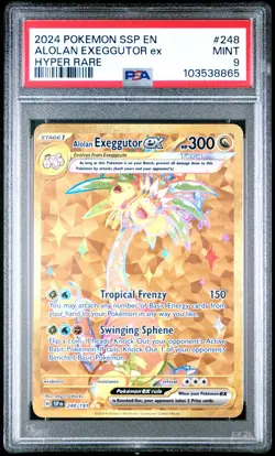 2024 POKEMON SSP EN-SURGING SPARKS HYPER RARE #248 ALOLAN EXEGGUTOR EX PSA 9 - Image 1