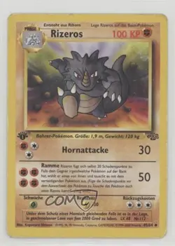 Rhydon German 1st Ed. Pokemon Jungle #45 1999 - Image 1