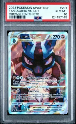 Lucario VSTAR SWSH291 (Pokemon 2023) PSA 10 - English Black Star Promo - Image 1