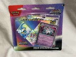 Pokemon Prismatic Evolutions Sylveon Tech Sticker Collection Sealed - Image 1