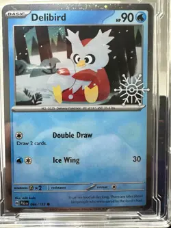 Pokemon Delibird 2025 Holiday Calendar Snowflake Stamped Promo MPE 10 - Image 2