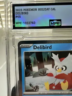 Pokemon Delibird 2025 Holiday Calendar Snowflake Stamped Promo MPE 10 - Image 3