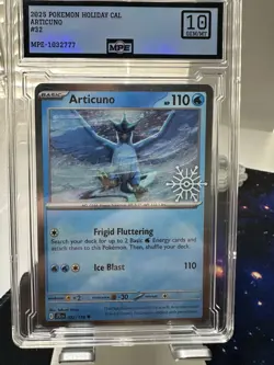 Articuno 032/159 Holiday Calendar 2025 Festive STAMP Promo Pokemon TCG | MPE 10 - Image 1