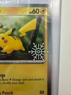 Pikachu 025/165 Pokemon Holiday Snowflake Stamped Promo | Sealed - Image 4