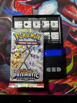 GOD PACKU 🔥22.45g🔥VERY HEAVY Prismatic Evolutions Pokemon Sealed Booster Pack - Image 1