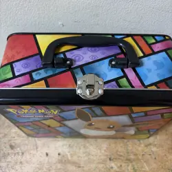 2021 Pokemon EMPTY Lunchbox Tin Collectors Chest Eevee *RETRO POKEMON LUNCHBOX* - Image 2