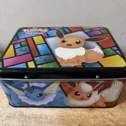 2021 Pokemon EMPTY Lunchbox Tin Collectors Chest Eevee *RETRO POKEMON LUNCHBOX* - Image 3