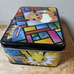 2021 Pokemon EMPTY Lunchbox Tin Collectors Chest Eevee *RETRO POKEMON LUNCHBOX* - Image 4
