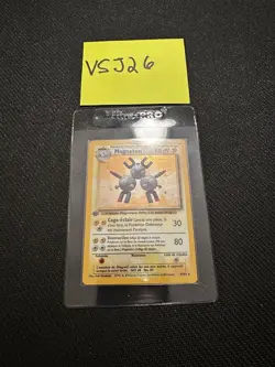 1999 Pokemon 1st Edition French Magneton Holo 009/102 Base Set (WOTC) LP - Image 3