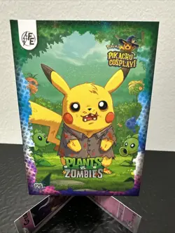 Plants Vs Zombies (Pikachu) #126 - Galaxy Holo Electric Pikachu Cosplay Pokemon - Image 1