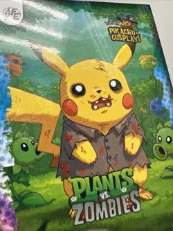 Plants Vs Zombies (Pikachu) #126 - Galaxy Holo Electric Pikachu Cosplay Pokemon - Image 2