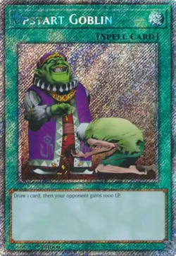 Yugioh! Upstart Goblin - RA03-EN096 - Platinum Secret Rare - 1st Edition Near Mi - Image 1