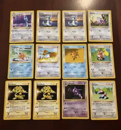 Vintage Pokemon Shadowless Base Set Card Lot - WOTC - Image 2