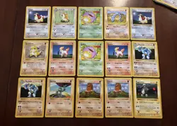 Vintage Pokemon Shadowless Base Set Card Lot - WOTC - Image 3