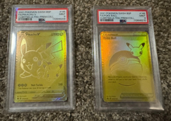 PSA 9 Set Pikachu V swsh145 & Poke Ball 25th Anniversary Promo Pokemon Cards - Image 1