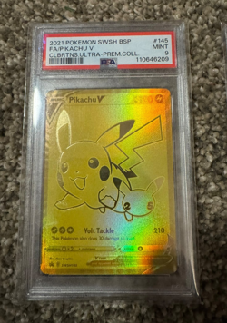 PSA 9 Set Pikachu V swsh145 & Poke Ball 25th Anniversary Promo Pokemon Cards - Image 3