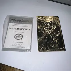 Pokemon Burger King Gold-Plated Card Mewtwo #150 Pokeball Card with certificate - Image 1