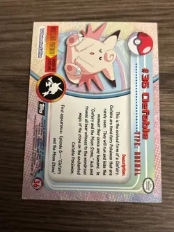 Topps Pokemon #36 Clefable HOLO/FOIL CARD - TV Animation Edition, 1999 - Image 2