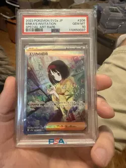 PSA 10 Erika's Invitation 206/165 Sv2a SAR Pokemon Card 151 Japanese GEM MT - Image 1